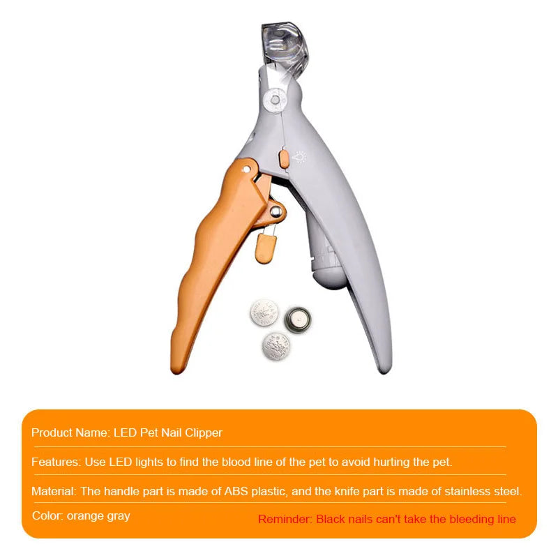 Professional Pet Nail Clipper With LED Light