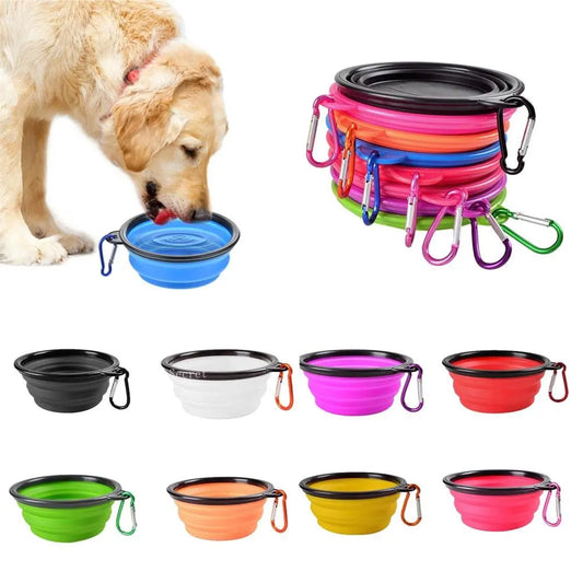 Collapsible Silicone Dog Food / Water Bowl