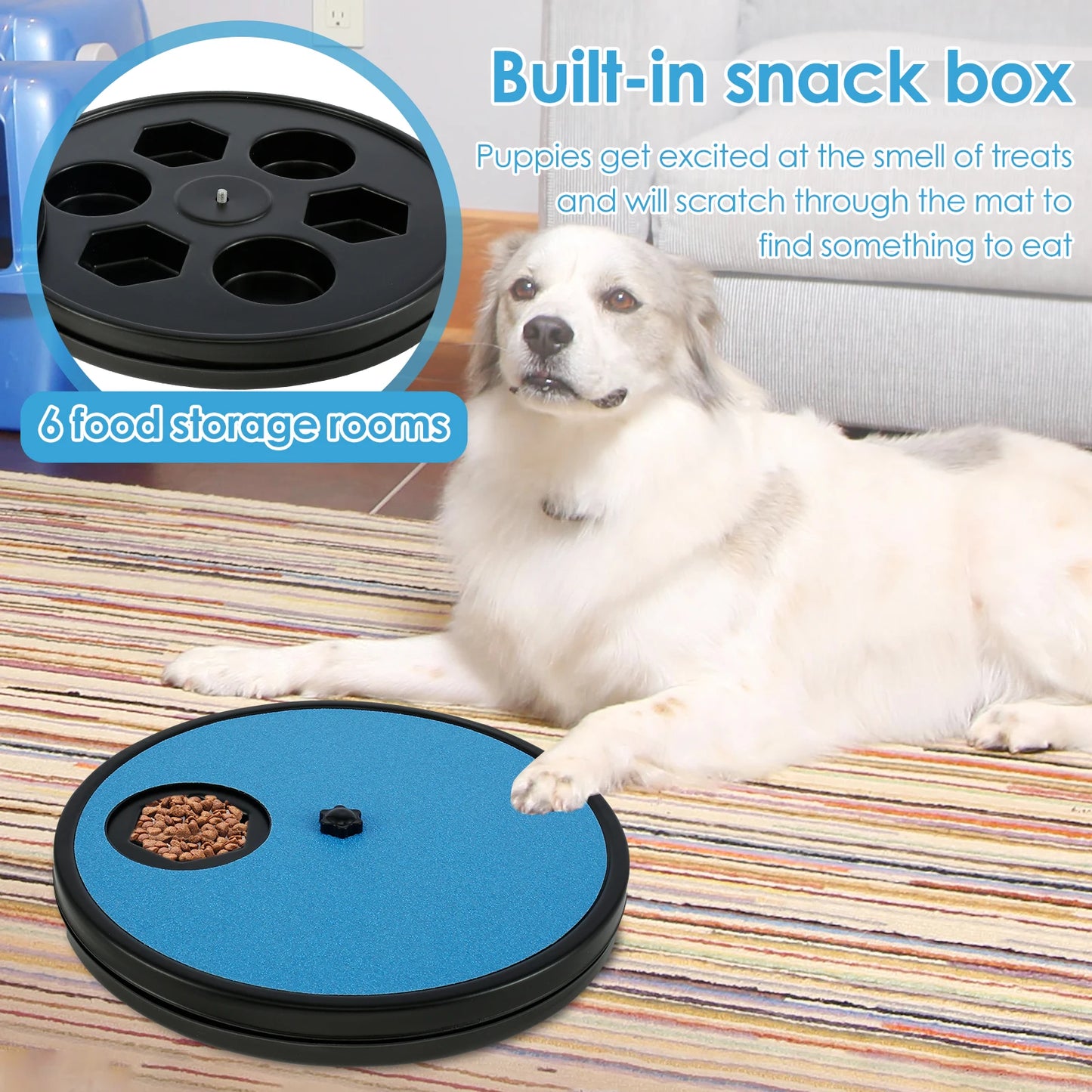 Dog Scratch Pad with 6 Snack Compartments