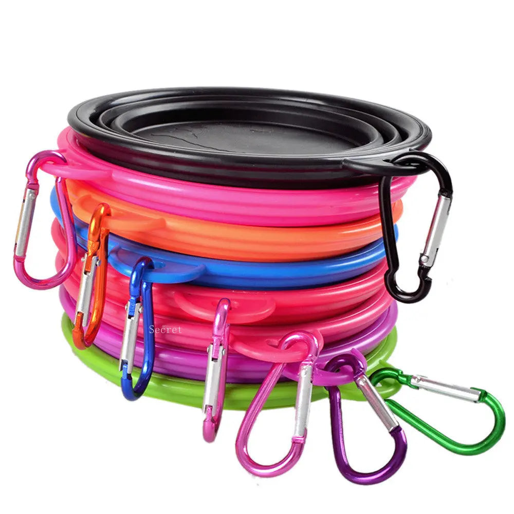 Collapsible Silicone Dog Food / Water Bowl